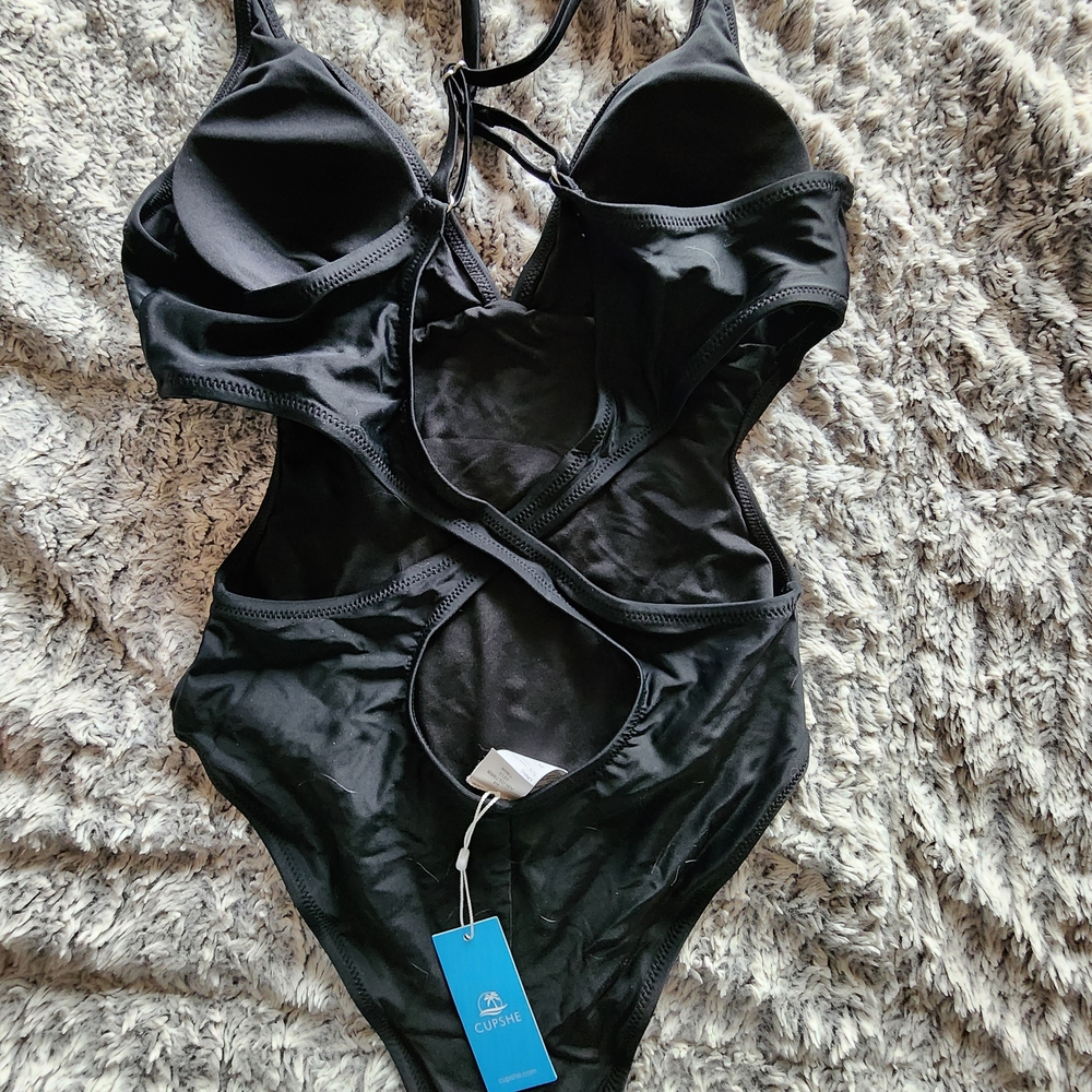 Black Cutout Swimsuit
